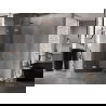 Mexen Lunar L vijfhoekige douchecabine zwenkdeur links 80 x 80 cm, transparant, geborsteld koper - 831L-080L-080P-65-00-L