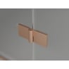 Mexen Lunar L petokutna tuš kabina s otvorenim lijevim vratima 80 x 90 cm, prozirna, brušeni bakar - 831L-080L-090P-65-00-L