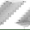 Mexen Lunar L Fünfeck-Duschkabine mit linker Schwingtür 100x80 cm, transparent, gebürstet Gun Gray - 831L-100L-080P-66-00-L