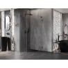 Mexen Lunar L cabine de douche pentagonale pivotante gauche 100x100 cm transparent, gris canon brossé - 831L-100L-100P-66-00-L