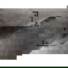 Mexen Lunar L Fünfeck-Duschkabine, links schwenkbar, 80 x 80 cm, transparent, schwarz - 831L-080L-080P-70-00-L