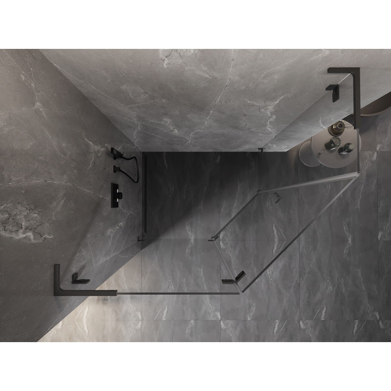 Mexen Lunar L kabina prysznicowa pięciokątna uchylna lewa 100 x 90 cm, transparent, gun metal - 831L-100L-090P-95-00-L