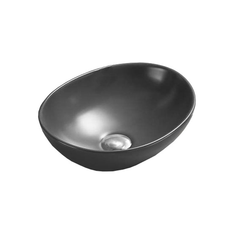 Mexen Elza lavabo da appoggio 40 x 33 cm, grigio scuro opaco - 21014071