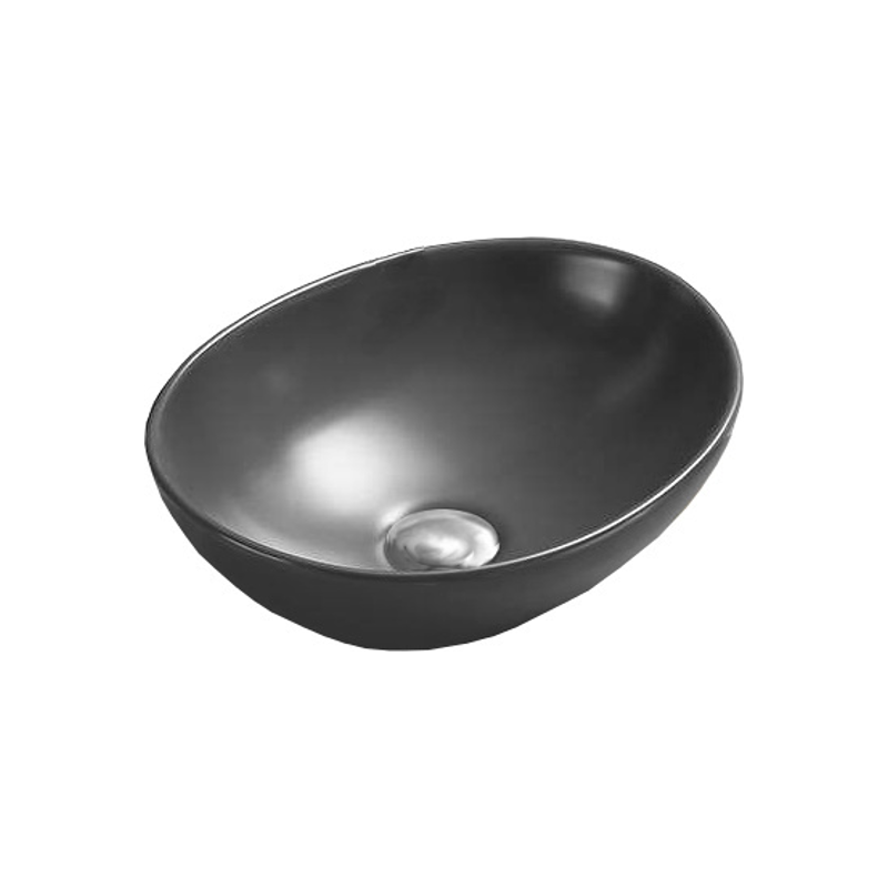Mexen Elza lavabo de bancada 40 x 33 cm, cinza escuro mate - 21014071
