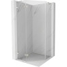 Mexen Lunar L Pieccūra dušas kabīne, eņģes kreisā 80 x 80 cm, caurspīdīga, matēts niķelis - 831L-080L-080P-97-00-L