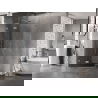 Mexen Lunar L douchecabine vijfhoekig draaibaar links 80 x 80 cm, transparant, geborsteld nikkel - 831L-080L-080P-97-00-L