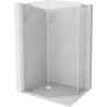 Mexen Lunar L viiekandiline kalddušš vasak 100 x 90 cm, läbipaistev, harjatud nikkel - 831L-100L-090P-97-00-L