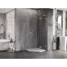 Mexen Lunar L cabine de douche pentagonale pivotante droite 80 x 80 cm, transparent, chrome - 831L-080P-080L-01-00-P