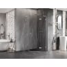 Mexen Lunar L cabine de douche pentagonale pivotante droite 80 x 80 cm, transparent, chrome - 831L-080P-080L-01-00-P