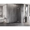 Mexen Lunar L cabine de douche pentagonale pivotante droite 90 x 90 cm, transparent, chrome - 831L-090P-090L-01-00-P