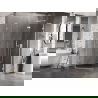 Mexen Lunar L Fünfeck-Duschkabine rechts angeschlagen 100 x 90 cm, transparent, weiß - 831L-100P-090L-20-00-P
