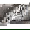 Mexen Lunar L Fünfeck-Duschkabine rechts angeschlagen 100 x 90 cm, transparent, weiß - 831L-100P-090L-20-00-P