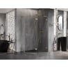 Mexen Lunar L Pentagonal Right Hinged Shower Enclosure 100 x 90 cm, Transparent, Gold - 831L-100P-090L-50-00-P