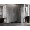 Mexen Lunar L cabine de douche pentagonale pivotante droite 100 x 100 cm, transparent, dorée - 831L-100P-100L-50-00-P