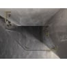 Mexen Lunar L cabine de douche pentagonale, porte battante droite 100 x 80 cm, transparent, or brossé - 831L-100P-080L-55-00-P