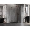 Mexen Lunar L cabine de douche pentagonale pivotante droite 80 x 80 cm, transparent, or rose - 831L-080P-080L-60-00-P