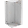 Mexen Lunar L cabine de douche pentagonale pivotante droite 80 x 80 cm, transparent, cuivre brossé - 831L-080P-080L-65-00-P