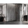 Mexen Lunar L cabine de douche pentagonale pivotante droite 80 x 80 cm, transparent, cuivre brossé - 831L-080P-080L-65-00-P