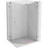 Mexen Lunar L cabine de douche pentagonale pivotante droite 100 x 80 cm, transparent, cuivre brossé - 831L-100P-080L-65-00-P