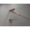 Mexen Lunar L petokutna tuš kabina s vratima na desnoj strani 100 x 90 cm, prozirna, brušena bakar - 831L-100P-090L-65-00-P