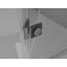 Mexen Lunar L cabine de douche pentagonale pivotante droite 90x90 cm, transparent, gris canon brossé - 831L-090P-090L-66-00-P
