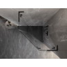 Mexen Lunar L viiekujuline parempoolne dušinurk 80 x 80 cm, läbipaistev, must - 831L-080P-080L-70-00-P