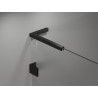 Mexen Lunar L petokutna tuš kabina s okretnim vratima desna 90 x 90 cm, prozirna, crna - 831L-090P-090L-70-00-P