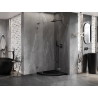 Mexen Lunar L pravokutna tuš kabina s zakretnim vratima desna 90 x 90 cm, prozirna, gun metal - 831L-090P-090L-95-00-P