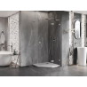 Mexen Lunar L viiekandiline dušinurk, parempoolne 90 x 90 cm, läbipaistev, harjatud nikkel - 831L-090P-090L-97-00-P