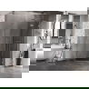 Mexen Lunar L vijfhoekige douchecabine rechts scharnierend 90 x 90 cm, transparant, geborsteld nikkel - 831L-090P-090L-97-00-P