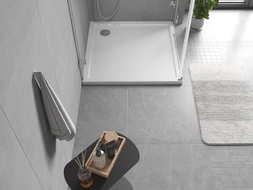 Mexen Flow ruutne dušinurk slim 70 x 70 cm, valge läige - 46S107070