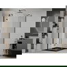 Mexen Roma douchecabine scharnierend 80 x 80 cm, transparant, zwart + Flat douchebak, zwart - 854-080-080-70-00-4070B