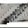 Mexen Roma douchecabine scharnierend 80 x 80 cm, transparant, zwart + Flat douchebak, zwart - 854-080-080-70-00-4070B