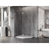Mexen Lunar pentagonal shower enclosure, left hinged 100 x 90 cm, transparent, chrome - 831-100L-090P-01-00-L