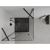 Mexen Roma Duschkabine schwenkbar 80 x 80 cm, transparent, schwarz + Duschwanne Flat, schwarz - 854-080-080-70-00-4070B