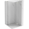 Mexen Lunar L viienurkne dušinurk, parempoolne 100x100 cm, läbipaistev, harjatud nikkel - 831L-100P-100L-97-00-P