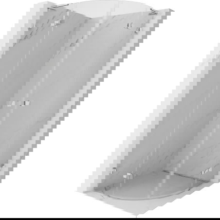 Mexen Lunar L cabine de duche semicircular articulada 70 x 70 cm, transparente, cromada - 833L-070L-070P-01-00