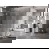 Mexen Lunar L Duschkabine halbrund schwenkbar 80 x 80 cm, transparent, Chrom - 833L-080L-080P-01-00