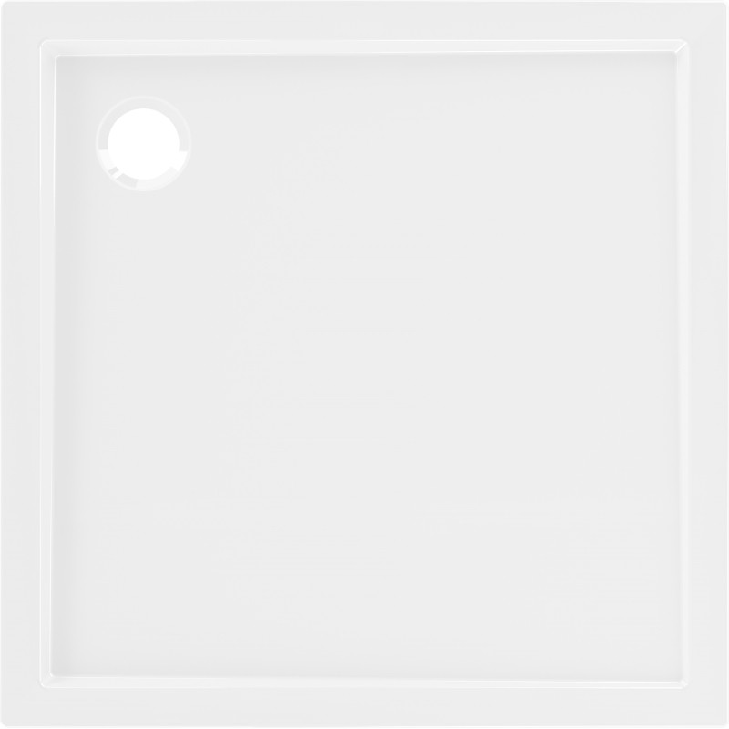 Mexen Flow brodzik kwadratowy slim 75 x 75 cm, biały połysk - 46S107575