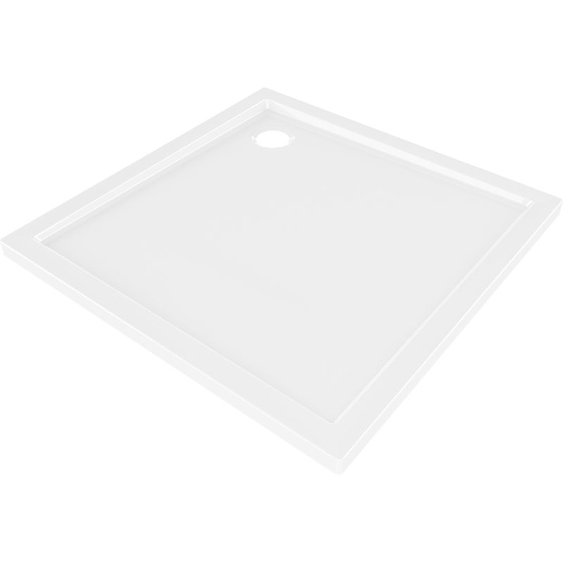 Mexen Flow douchebak vierkant slim 80 x 80 cm, glanzend wit - 46S108080