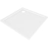 Mexen Flow base de duche quadrada slim 80 x 80 cm, brilho branco - 46S108080