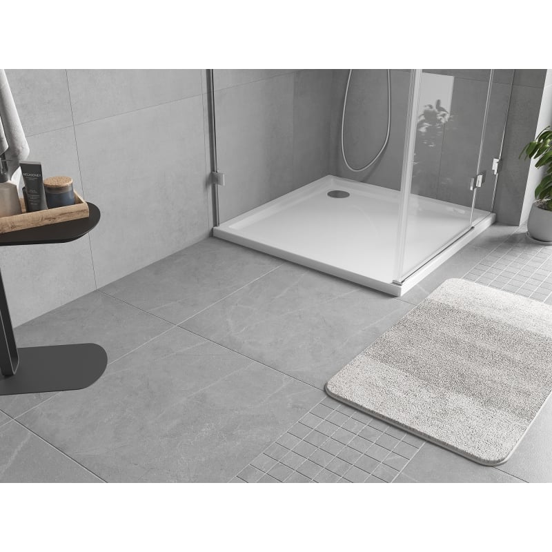 Mexen Flow kvadratni tuš kada slim 80 x 80 cm, bijeli sjaj - 46S108080