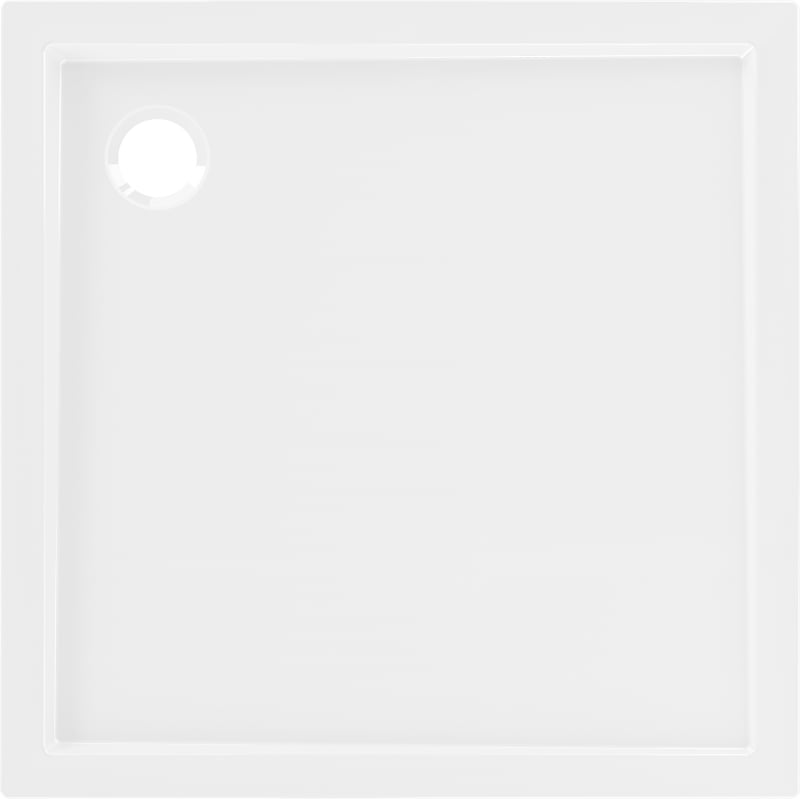 Mexen Flow brodzik kwadratowy slim 80 x 80 cm, biały połysk - 46S108080