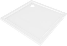 Mexen Flow ravna tuš kada kvadratna slim 95 x 95 cm, bijeli sjaj - 46S109595
