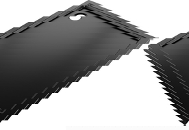Mexen Flow square shower tray slim 120 x 120 cm, black matte - 46S701212