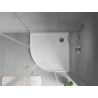 Mexen Flow brodzik półokrągły slim 80 x 80 cm, biały połysk - 46Q108080