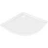 Mexen Flow poolringikujuline madal dušinurk 90 x 90 cm, valge läikiv - 46Q109090