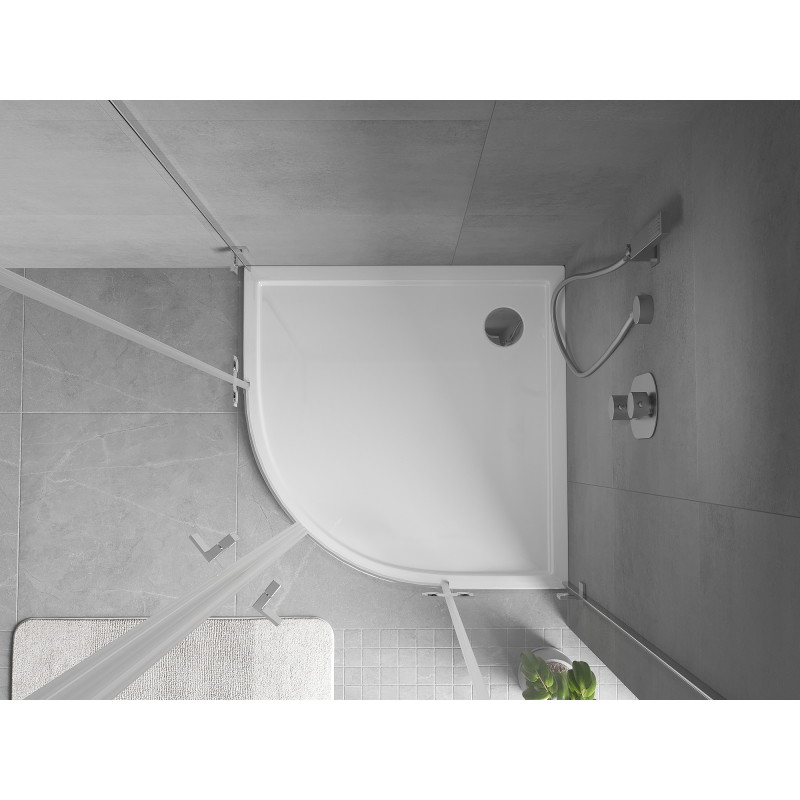 Mexen Flow polukružni slim tuš 90 x 90 cm, bijeli sjaj - 46Q109090