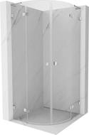 Mexen Lunar L poolringikujuline dušinurk 90 x 90 cm, läbipaistev, kroom - 833L-090L-090P-01-00