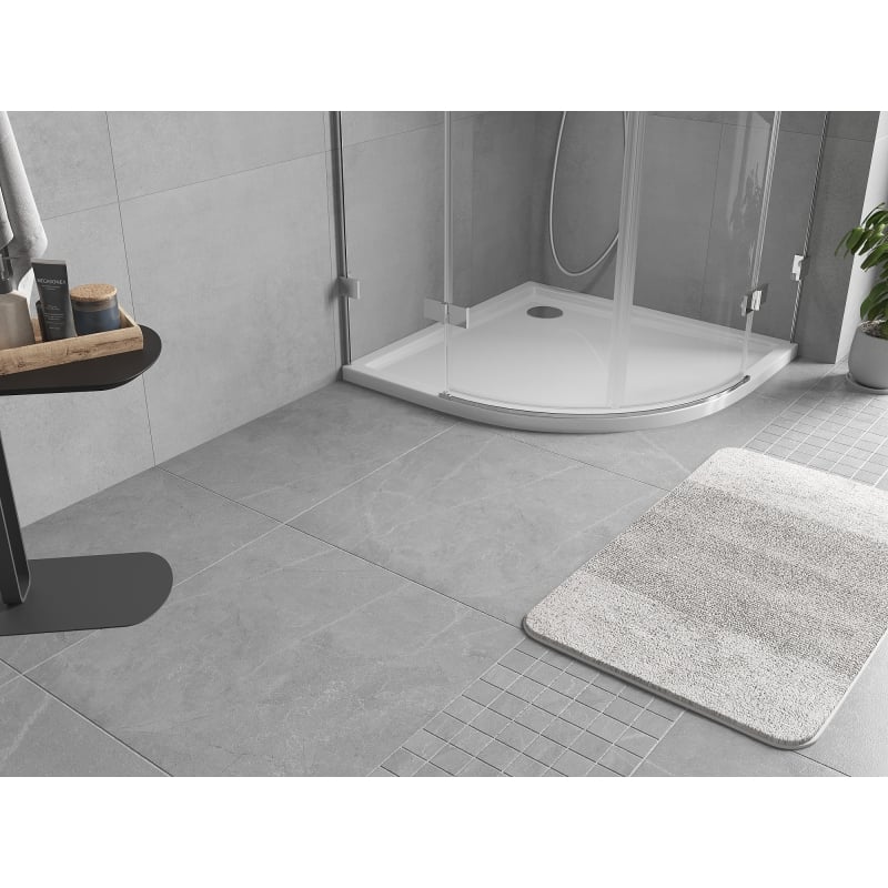 Mexen Flow brodzik półokrągły slim 100 x 100 cm, biały połysk - 46Q101010